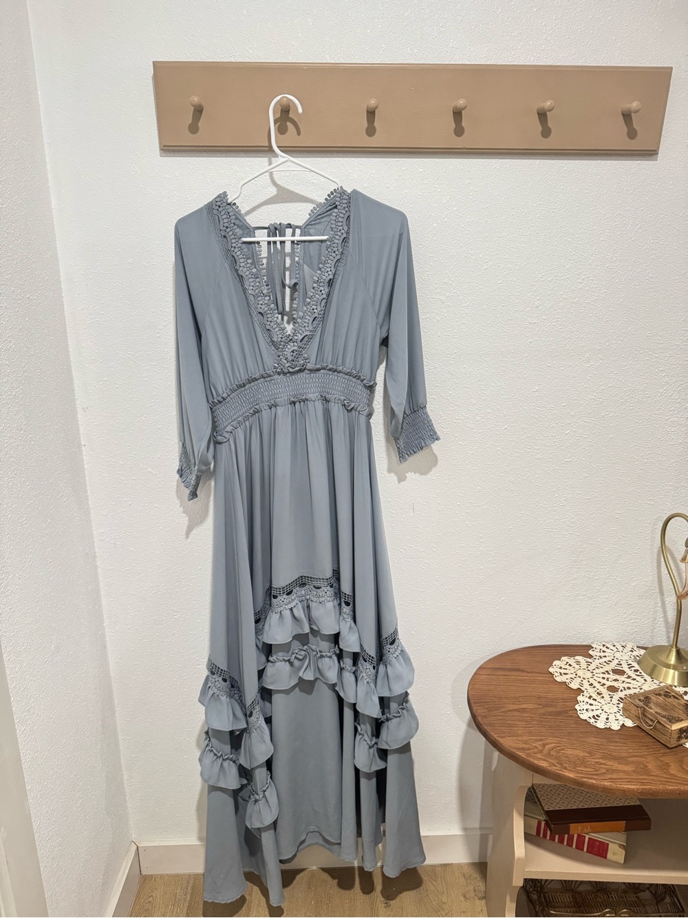 Baltic Born Dusty Blue pippa maxi dress